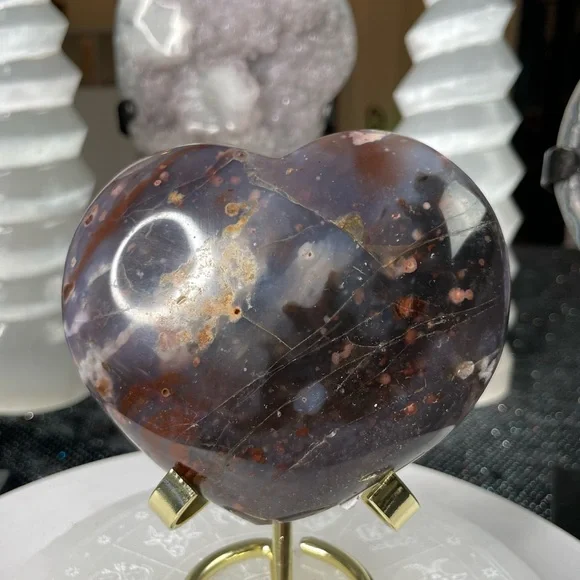 Violet Agate Heart- VAH5